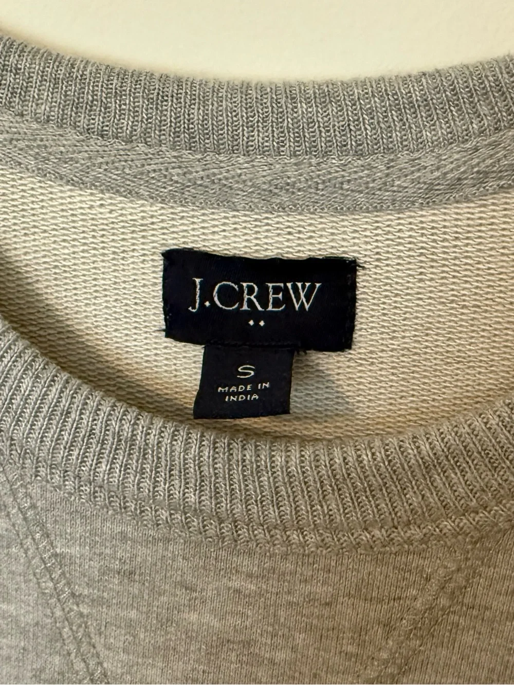Men’s J. Crew Gray Crewneck Sweatshirt with American “Oars” Flag Graphic